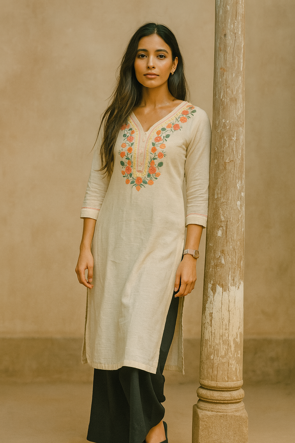 Noor- Khadi Mirrorwork Kurti