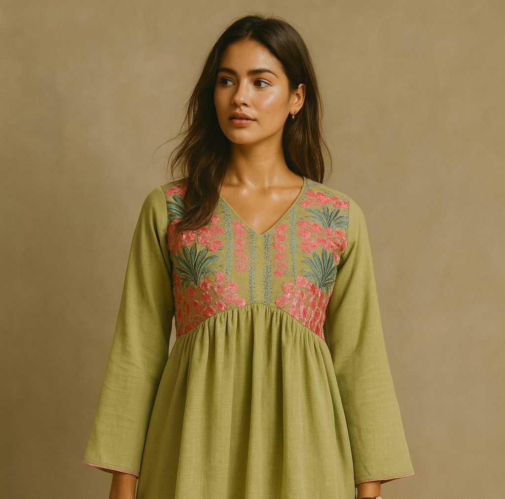 Deira Ethnic Linen Top