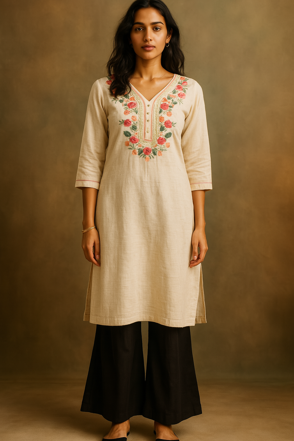 Noor- Khadi Mirrorwork Kurti