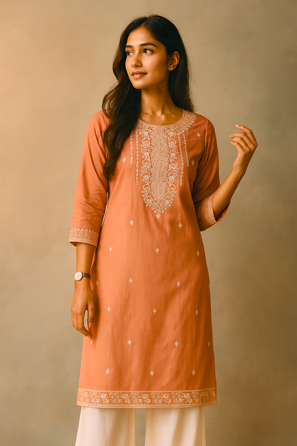 Zehra – Modal Chanderi Long Kurti