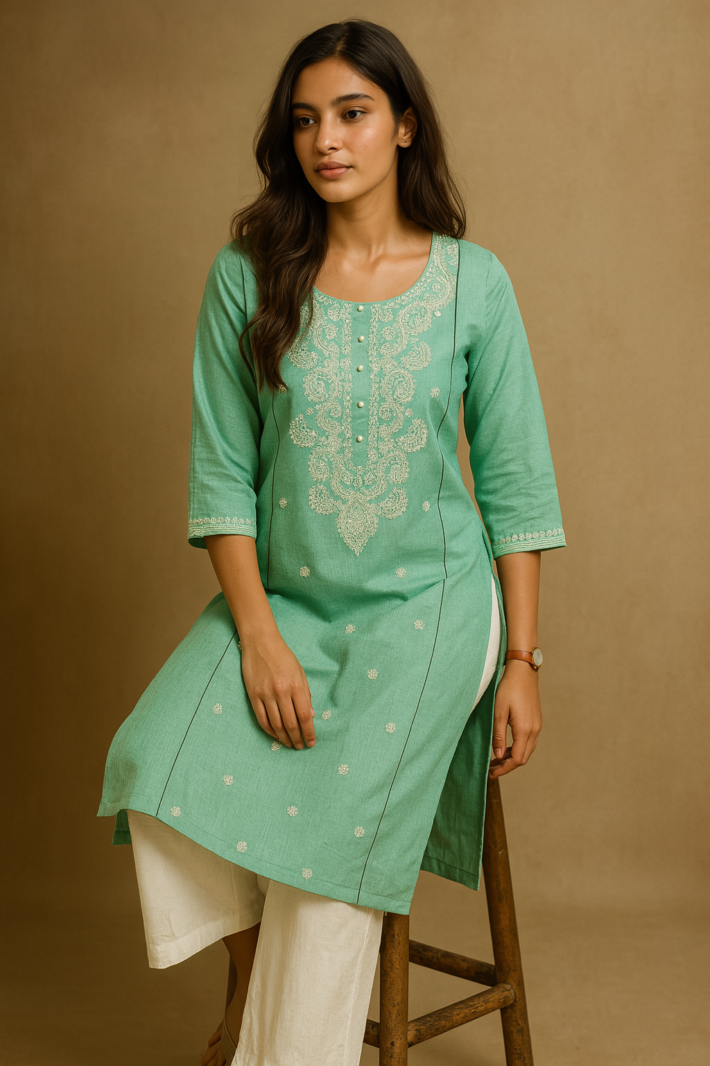Threaded Grace Kurti