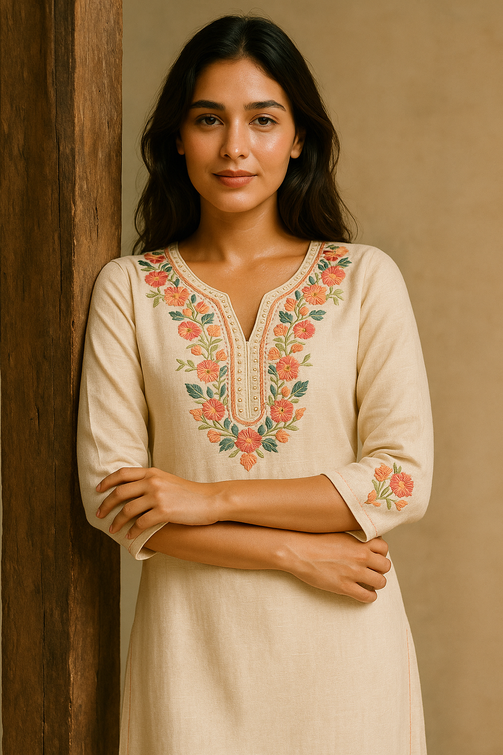 Noor- Khadi Mirrorwork Kurti